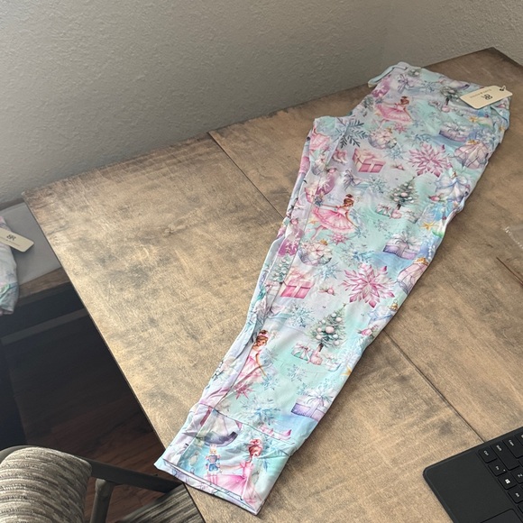 Women's Printed Pajama Pants - Light Blue Nutcracker theme ❄️🎄🩰 - Picture 1 of 6